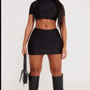 Black mini skirt